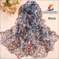 Leapord personality leopard print leopard pattern scarf sunscreen large square chiffon scarf shawl